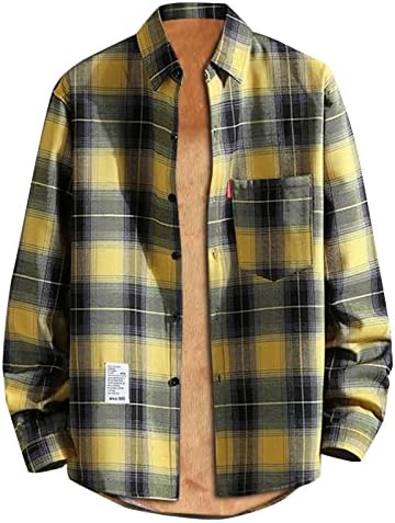 Pxloco matlasate jacheta flanel camasa Jachete pentru barbati maneca lunga Buton jos Camasi Jachete pentru barbati