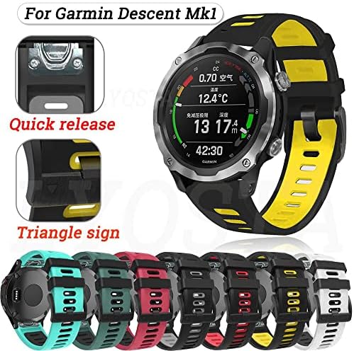SAWIDEE 22 26mm Quick Release Silicon Watchband curea pentru Garmin coborâre MK1 Mk2 Mk2i bratara pentru Garmin TACTIX Delta