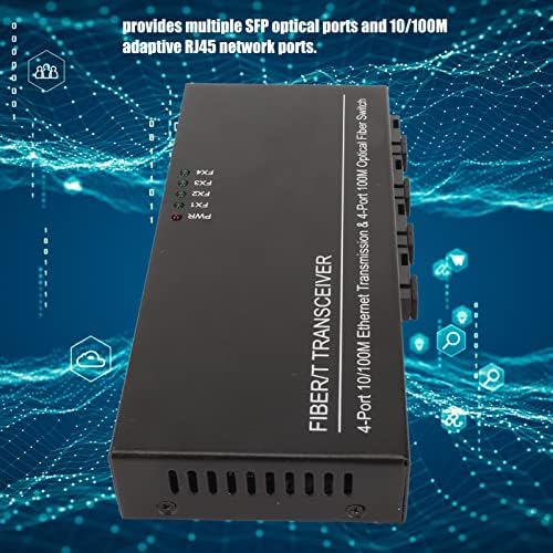 Comutator de suport pentru fibre SFP Serounder, comutator Ethernet Gigabit cu indicator LED, Comutator de fibre Ethernet eficiente acceptă mai multe protocoale
