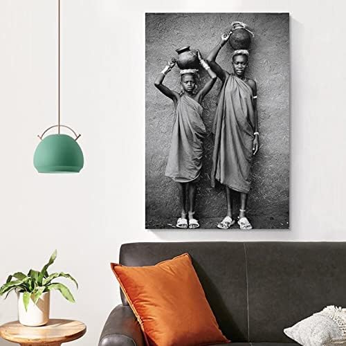 Vintage african african alb-negru poster pânză imprimat afro-american arta tribului arta poster pânză pictură arta perete poster pentru dormitor decor living 24x36inch în stil neframe