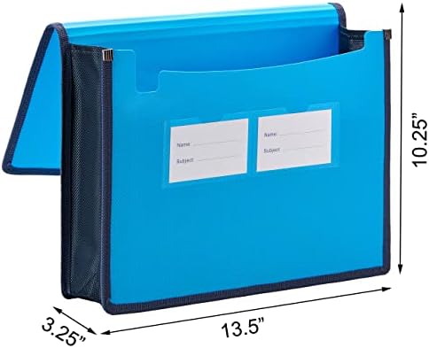 FANWU 4 Pack plastic extinderea fișier portofel document organizator cu cablu Elastic & amp; buton de închidere, Dimensiune scrisoare, 3.5 expansiune, Poli A4 dosar Extensibil pentru organizarea de birou acasă școală