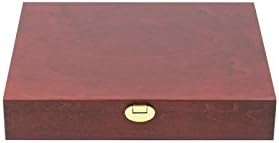 Lindner s2495-s2122ce carcasă autentică din lemn CARUS pentru 100 de suporturi de monede 50x50 mm / capsule de monede Carr