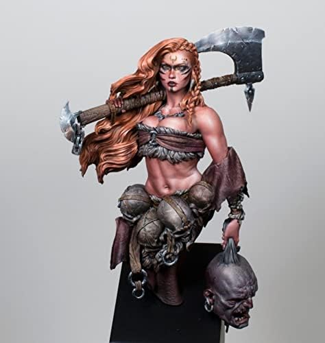 Goodmoel 1/12 Fantasy Fantasy Tribal Warrior Război Figura Model de bust / Soldat neasamblat și Neapatat Die Kit Cast / YV-651