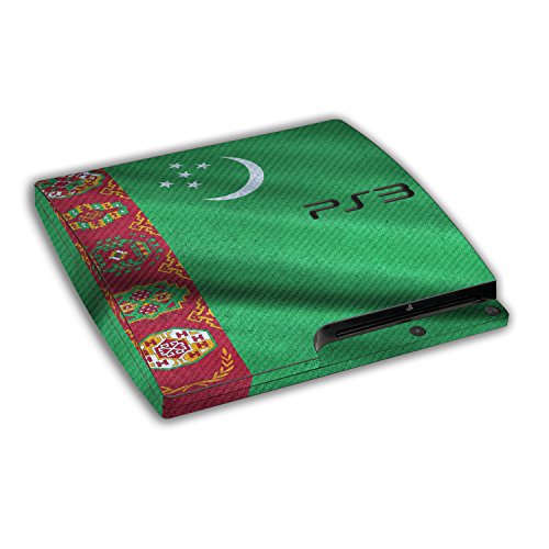 Sony Playstation 3 Slim Design piele steagul Turkmenistanului autocolant Decal pentru Playstation 3 Slim