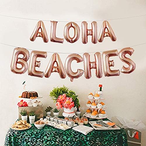 Aloha Beaches Balloon Banner, Hawaiian Aloha Beaches Decorations, Hawaiian Tropical Luau Beach Beach Summer Party Party, Bachelorette