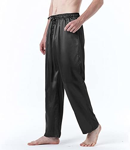 Pantaloni pentru bărbați qlazo Pantaloni bărbați casual pantaloni de mătase liberi din satin pentru bărbați pantaloni de fitness