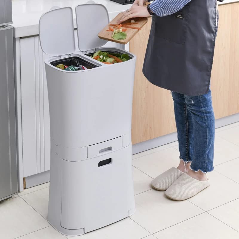 Coșul de gunoi de bucătărie CHUNYU poate clasifica camera de zi separare uscată și umedă coș mare de gunoi