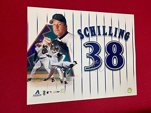 Curt Schilling, Autographed 16 x 20 Fotografie vintage - Fotografii MLB autografate