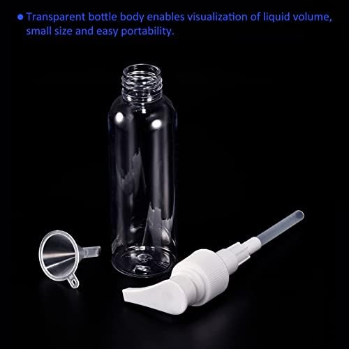 M Meterxity 3 în 1 Distribuitor de sticle cu pompă de plastic limpede - Loțiune de șampon Recipiente cu sticlă cu pâlnie Aplicați