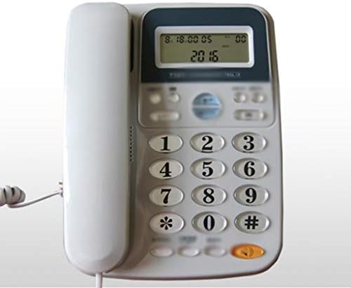 Uxzdx Cujux Desk Cordoned Telefon cu difuzor, afișaj, ID-ul apelant Studiu de cameră albă Retro Decoration Home Office Telefon