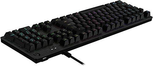 Logitech G512 LIGHTSYNC RGB Tastatură mecanică pentru jocuri, carbon English Layout GX Blue Switch, carcasă din aluminiu periat,