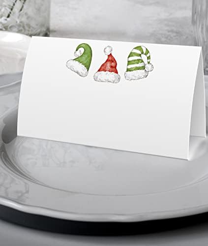 Etichete de corturi de mâncare de Crăciun - Plasare cărți pentru Crăciun, cărți de masă - perfecte pentru cărți de Crăciun, mese de banchet, etichetă de mâncare bufet, petrecere de Crăciun-