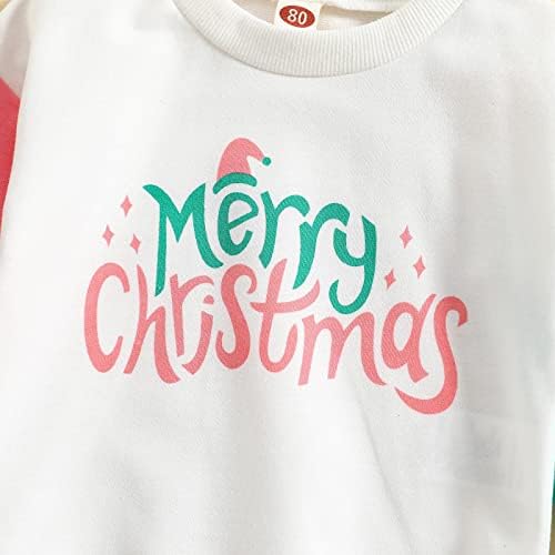Toddler Băieți Fete Crăciun Topuri Maneca Lunga Scrisoare Printuri Pulover Topuri Culoare Bloc Casual Tee