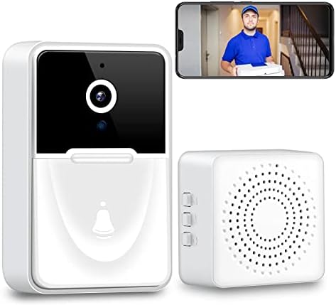 Cameră ușă inteligentă cu telecomandă wireless, o cameră ușă inteligentă vizual vizual HD Vision de noapte wifi Reîncărcabil