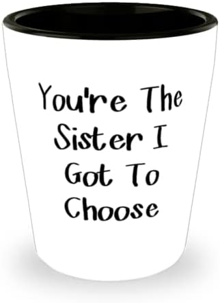 Inspire Sister Gifts, You ' re the Sister I Got to Choose, nice Birthday Shot Glass de la Sister, Cadouri de ziua de naștere,