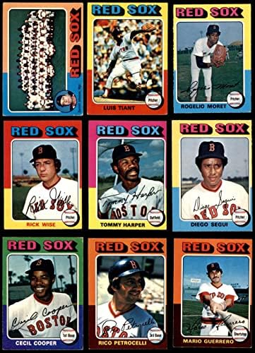 1975 O-Pee-Chee Boston Red Sox lângă Team Set Boston Red Sox VG+ Red Sox