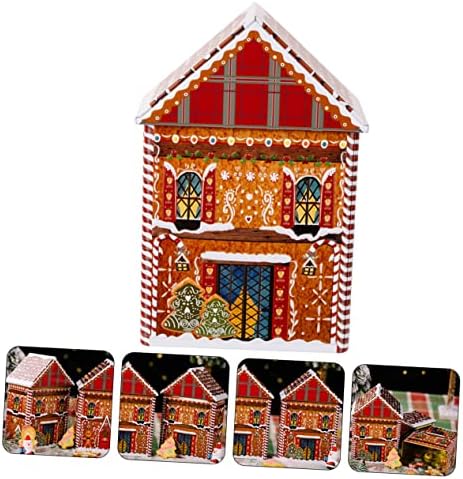 NOLITOY 5pcs cutie de Crăciun cutii Decorative cadou cu capace ornamente de naștere pentru copii Containere de bomboane pentru