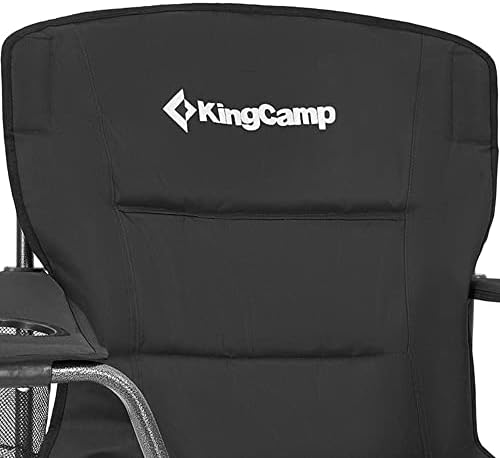 KingCamp 2 Pachet scaune de Camping pliabile supradimensionate grele Set de 2 scaune portabile pentru adulți în aer liber pentru