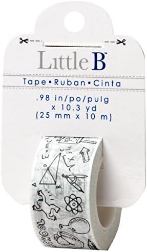 Little B 100602 Banda decorativă de hârtie, doodle