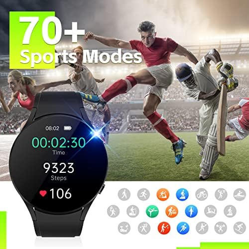 Ceas inteligent pentru bărbați 70 Moduri sportive Tracker de fitness cu ritm cardiac tensiune arterială Monitor de somn Smartwatch