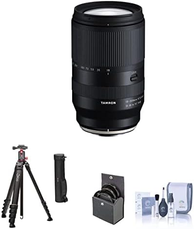 Tamron 18-300mm f/3.5-6.3 DI III-A VC VXD lentilă pentru pachetul Sony E cu trepied, cap cu bilă, kit de filtru de 67 mm, kit
