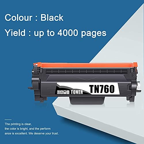 Dophen Compatible 1-Pack TN760 TN-760 Toner Cartuș înlocuitor negru pentru DCP-L2550DW MFC-L2710DW MFC-L2750DW MFC-L2750DWXL
