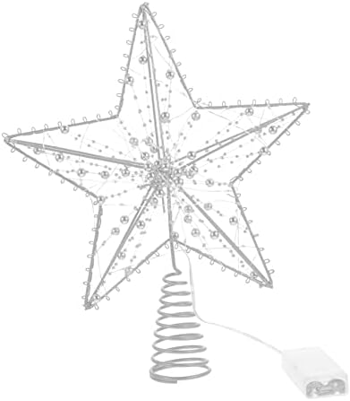 Sewacc Pentagram Tree Top Star Yule Tree Topper Xmas Treetop Decor Star Star Treetop cu ușor de Crăciun decorațiuni de copac